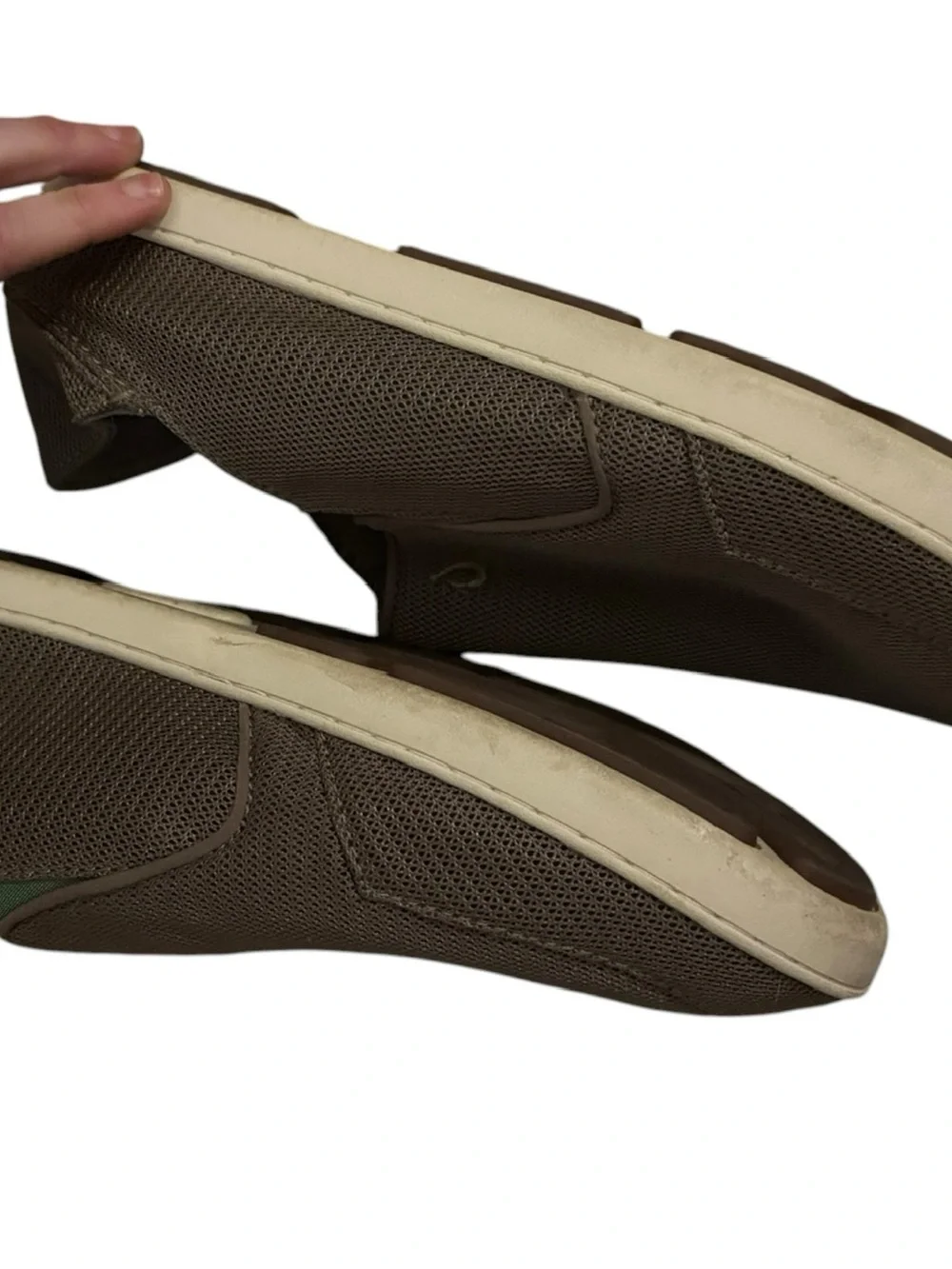 OluKai Men's Nohea Mesh Slip-On Loafers in Dark Shadow Size 13